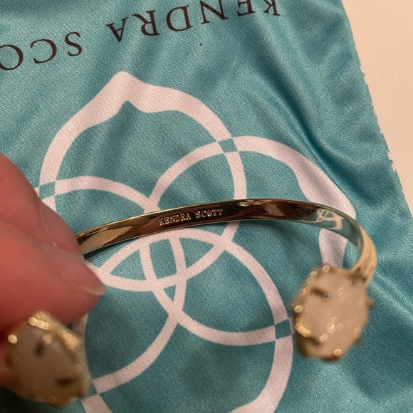 Gold Cuff Bracelet in Iridescent Drusy - Picture 2 of 3